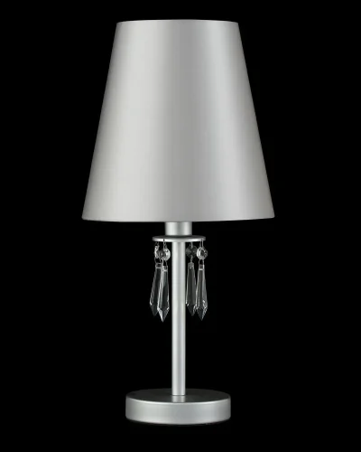 Настольная лампа RENATA LG1 SILVER Crystal Lux серебряная 1 лампа, основание серебряное металл в стиле арт-деко  фото 3